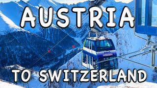 Ski from Austria to Switzerland  Smugglers Run in Ischgl and Samnaun ⛷ [upl. by Brause]