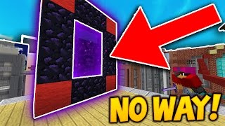 IS IT POSSIBLE NETHER PORTAL in Minecraft BED WARS [upl. by Hnao]