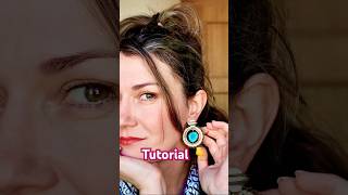 Modern Hoop Earrings Tutorial beadedjewelry handmadeearrings diyjewelry jewelrymakingprocess [upl. by Hendel]