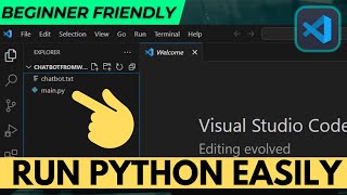 How to Run Python File in Visual Studio Code  Run Python in VSCode [upl. by Woodring]