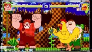 MUGEN wreck it ralph and fix it felix vs peter griffin and the giant chicken [upl. by Froh]