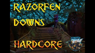 Razorfen Downs Full Run  Wow Classic Hardcore  Warrior POV  World of Warcraft Vanilla [upl. by Ecnar]