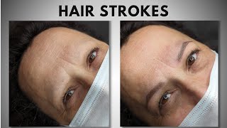 PMU Hairstrokes Perfect Results Microblading Or Machine [upl. by Aerona17]