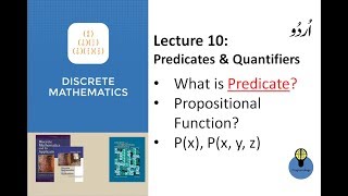 Lecture 10 Predicates and Quantifiers what is predicate  propositional function in dm in urdu [upl. by Jarid389]