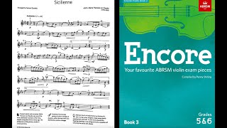 2024 ABRSM Violin Grade 5 B6 Sicilienne Paradis Encore Book 3 [upl. by Llirrem]