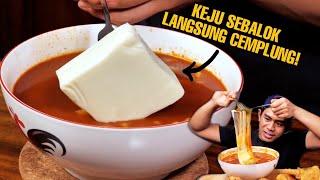 MASAK TOKPOKI SUPER PEDAS PAKE SEBALOK GEDE KEJU MOZZARELA [upl. by Gilberta]