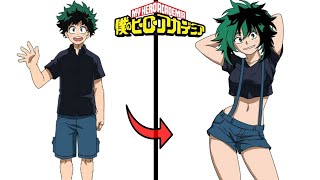 Hero Academia Characters Gender Swap Version [upl. by Debby]