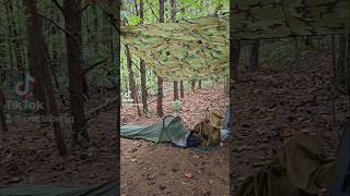 Calm Before The Storm Rainy Bivy Camp camping outdoors bushcraft raincamping [upl. by Enilrac]