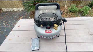 Fortress 6 Gallon Compressor Repair  No Pressure [upl. by Idalla133]