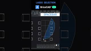 Lasso Selection Tool in BricsCAD V232 shorts [upl. by Olrac946]