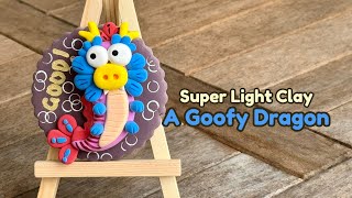 Crafting an Adorable Goofy Dragon with Super Light Clay Tutorial [upl. by Ennayelhsa]