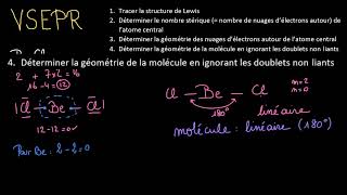 VSEPR pour 2 nuages délectrons [upl. by Ainala]