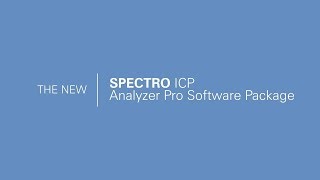 Spectro ICP OES Analyzer Pro software [upl. by Sanoj]