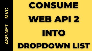 MVC CALL Consume WEB API Dropdown List ASPNET MVC Dropdownlist [upl. by Terrilyn]