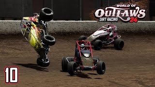 410 Wingless Sprints  World of Outlaws Dirt Racing 24 Career Mode [upl. by Ahsiekal]