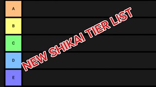 NEW Shikai tier list  type soul [upl. by Aicemak]