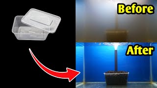 How to make fish tank filter at home  Aquarium semi undergravel filter DIY [upl. by Sirromaj]