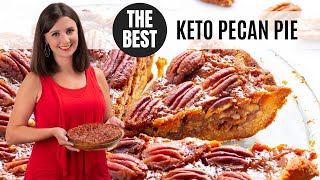 The Best KETO PECAN PIE RECIPE Sugar Free Caramelized amp Just 4g Net Carbs [upl. by Smukler]