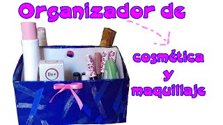 Como hacer un organizador de maquillaje con una caja de zapatos [upl. by Alaik]