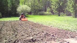 Tilling With Kubota B7100 and FL1020 Tiller [upl. by Ettesoj]