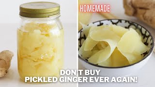 How to Make Pickled Ginger  Pickled Ginger Gari Recipe [upl. by Micheline]