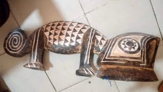 Senufo Double Faced Mask Nunuma Chameleon Mask Gurunsi Group Burkina Faso amp Baule Mask Unboxing 10 [upl. by Bopp135]