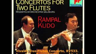 Vivaldi Concerto for 2 Flutes and Orchestra in C Major RV533 Flautistas Rampal amp Kudo [upl. by Dnalrah358]