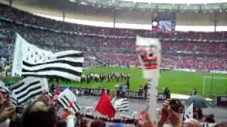 Hymne Breton Arrivée Bagad  Finale coupe de France 2009 Rennes Guingamp [upl. by Lyrred]