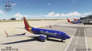 Flight Simulator Southwest Boeing 737  700 Denver DEN Los Angeles LAX Taxi Takeoff Climb SWA344 [upl. by Bertold]