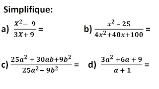 Produtos notáveis  Simplifique as expressões [upl. by Coffee]