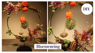 Vrolijke herfst bloemenring 🍁🎃🌺 Cursus Bloemschikken 176  Carlein Tukkers [upl. by Uehttam134]