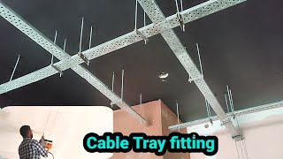 Cable Tray kaise lagaye ।। Cable tray cutting fitting ।। Tray full work A to Z [upl. by Kelam]