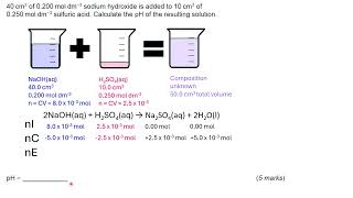 pH of a mixture of a dibasic acid and strong alkali NaOH in excess [upl. by Ambur]