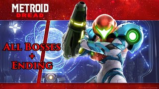 Metroid Dread  All Bosses  Ending [upl. by Surad189]