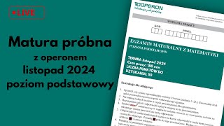 🔴LIVE JUTRO MATURA PRÓBNA Z MATEMATYKI CKE [upl. by Josie]