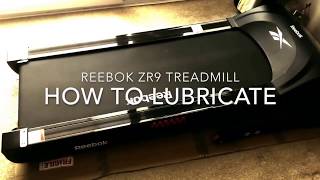 How 2UK To Lubricate service clean Reebok ZR9 Treadmill Running Machine belt [upl. by Krm427]