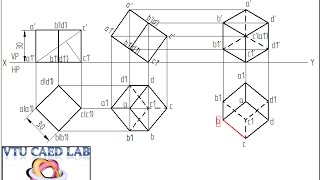 Hexahedron with solid diagonal perpendicular to VP [upl. by Ecined]