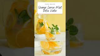 Orange Lemon Mint Detox Water  YumTastic Foodie [upl. by Ekim]