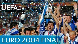 UEFA EURO 2004 final Greece 10 Portugal highlights [upl. by Sirraf]