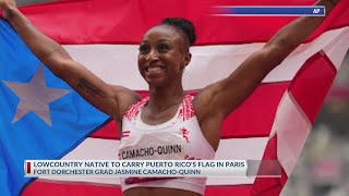 Fort Dorchester grad Jasmine CamachoQuinn to carry Puerto Ricos flag during Paris Olympics opening [upl. by Nnanerak]