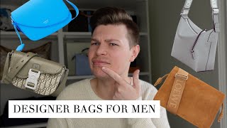 DESIGNER BAGS FOR MEN IN 2024 LOEWE  DIOR  FERRAGAMO [upl. by Rebel]