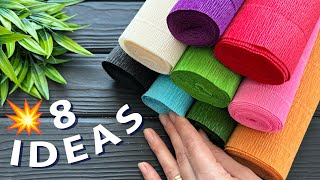 8 IDEAS💥Crepe Paper Decoration Ideas Crepe Paper Flowers [upl. by Allenrad]