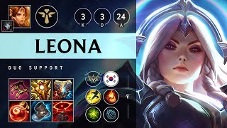 Leona Support vs Renata Glasc Killing spree  KR Challenger Patch 1422 [upl. by Christin]