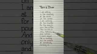 toms diner lyrics tomsdiner lyrics [upl. by Aniela714]