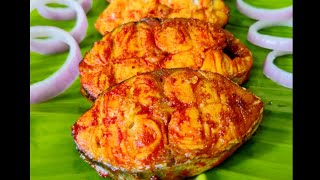 Vanjaram Fish Fry Recipe  Seer Fish Tawa Fry  Ashas Home Cook [upl. by Jahn]