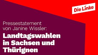 Pressestatement von Janine Wissler zu den Landtagswahlen in Sachsen und Thüringen [upl. by Eillor265]