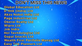 11 Companies Announced Dividend Split Bonus Buyback and Board Meeting nse bse sensex nifty [upl. by Anaidirib69]