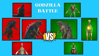 Team godzilla evolved vs Team godzilla 2021 in animal revolt battle simulatorarbs [upl. by Edy]