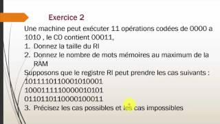 S10 Exercices corrigés architecture des ordinateurs Von neumann [upl. by Ybanrab]