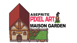 TUTORIEL FAIRE une MAISON en PIXEL ART avec ASEPRITE [upl. by Barnabe]